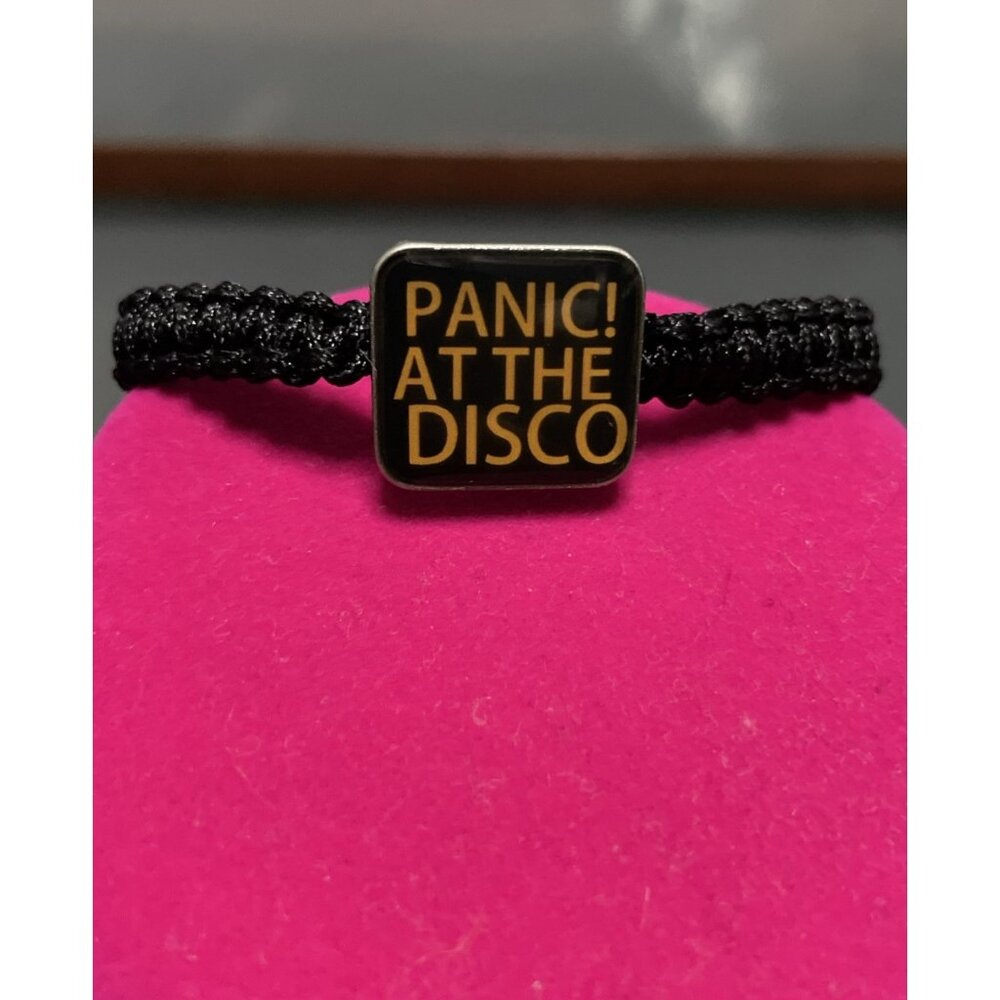 Panic! At The Disco Macrame Friendship Bracelet Black Licensed 2017 Alt Emo Punk